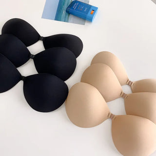 Slim, Close-fitting Silicone Strapless Nude Bra, Cleavage Volume Up Bra,