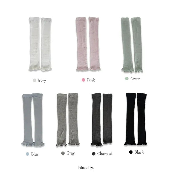 Wavy Cozy Slim Ribbed Leg Warmers Summer Leg Warmers