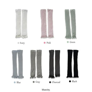 Wavy Cozy Slim Ribbed Leg Warmers Summer Leg Warmers