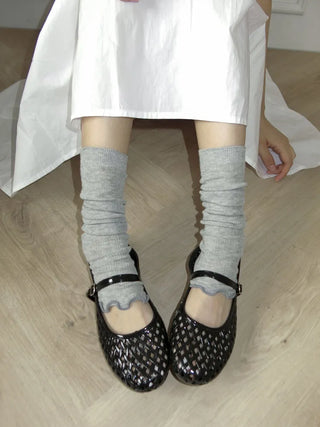 Wavy Cozy Slim Ribbed Leg Warmers Summer Leg Warmers