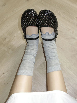 Wavy Cozy Slim Ribbed Leg Warmers Summer Leg Warmers