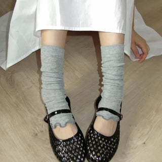 Wavy Cozy Slim Ribbed Leg Warmers Summer Leg Warmers