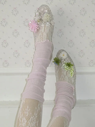 Wavy Cozy Slim Ribbed Leg Warmers Summer Leg Warmers