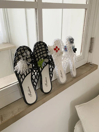 Summer Jelly Shoes, Transparent Flip-flops, Jelly Decor, Mary Jane Flats, Swim Mesh, Summer Slippers, Shoe Collection