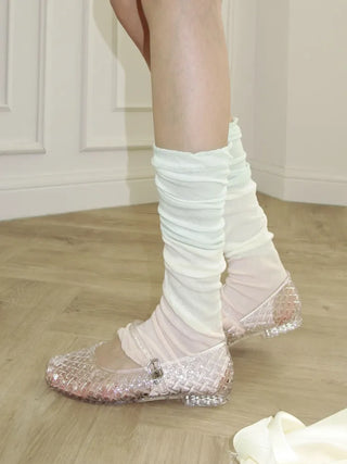 Summer Jelly Shoes, Transparent Flip-flops, Jelly Decor, Mary Jane Flats, Swim Mesh, Summer Slippers, Shoe Collection