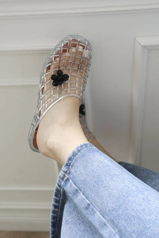 Summer Jelly Shoes, Transparent Flip-flops, Jelly Decor, Mary Jane Flats, Swim Mesh, Summer Slippers, Shoe Collection