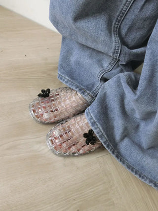Summer Jelly Shoes, Transparent Flip-flops, Jelly Decor, Mary Jane Flats, Swim Mesh, Summer Slippers, Shoe Collection