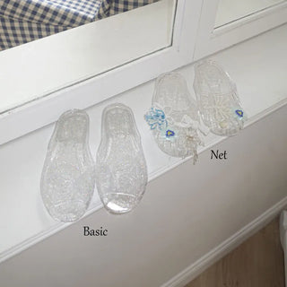 Summer Jelly Shoes, Transparent Flip-flops, Jelly Decor, Mary Jane Flats, Swim Mesh, Summer Slippers, Shoe Collection