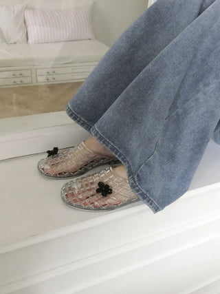 Summer Jelly Shoes, Transparent Flip-flops, Jelly Decor, Mary Jane Flats, Swim Mesh, Summer Slippers, Shoe Collection