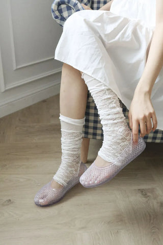 Summer Jelly Shoes, Transparent Flip-flops, Jelly Decor, Mary Jane Flats, Swim Mesh, Summer Slippers, Shoe Collection