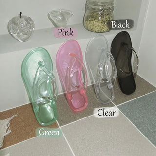 Summer Jelly Shoes, Transparent Flip-flops, Jelly Decor, Mary Jane Flats, Swim Mesh, Summer Slippers, Shoe Collection