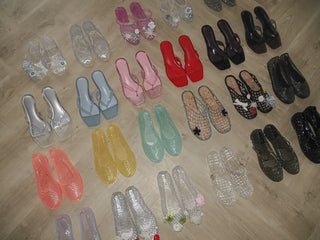 Summer Jelly Shoes, Transparent Flip-flops, Jelly Decor, Mary Jane Flats, Swim Mesh, Summer Slippers, Shoe Collection