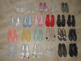 Summer Jelly Shoes, Transparent Flip-flops, Jelly Decor, Mary Jane Flats, Swim Mesh, Summer Slippers, Shoe Collection