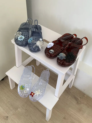 Summer Jelly Shoes, Transparent Flip-flops, Jelly Decor, Mary Jane Flats, Swim Mesh, Summer Slippers, Shoe Collection