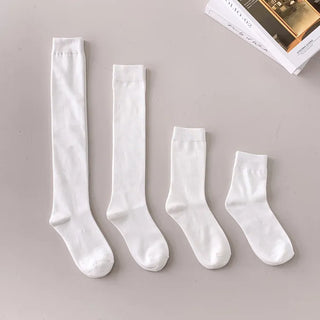 High-Elasticity Cotton Plain Basic Knee Socks Semi-Compression Stocking Socks