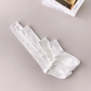 High-Elasticity Cotton Plain Basic Knee Socks Semi-Compression Stocking Socks