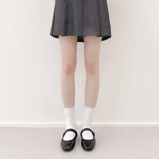 High-Elasticity Cotton Plain Basic Knee Socks Semi-Compression Stocking Socks