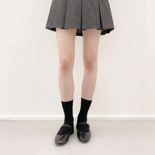 High-Elasticity Cotton Plain Basic Knee Socks Semi-Compression Stocking Socks