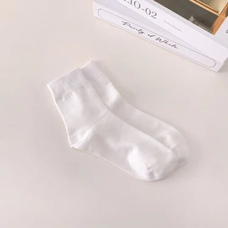 High-Elasticity Cotton Plain Basic Knee Socks Semi-Compression Stocking Socks