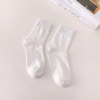 High-Elasticity Cotton Plain Basic Knee Socks Semi-Compression Stocking Socks