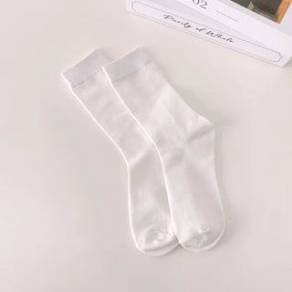 High-Elasticity Cotton Plain Basic Knee Socks Semi-Compression Stocking Socks
