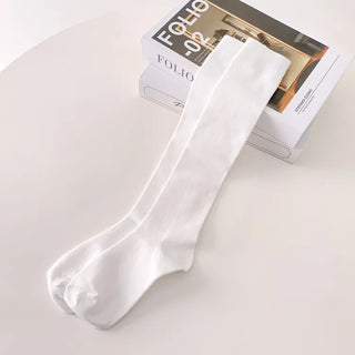 High-Elasticity Cotton Plain Basic Knee Socks Semi-Compression Stocking Socks