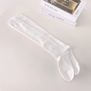 High-Elasticity Cotton Plain Basic Knee Socks Semi-Compression Stocking Socks
