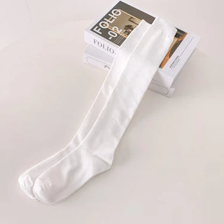 High-Elasticity Cotton Plain Basic Knee Socks Semi-Compression Stocking Socks