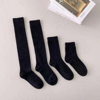High-Elasticity Cotton Plain Basic Knee Socks Semi-Compression Stocking Socks