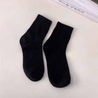 High-Elasticity Cotton Plain Basic Knee Socks Semi-Compression Stocking Socks