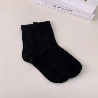 High-Elasticity Cotton Plain Basic Knee Socks Semi-Compression Stocking Socks
