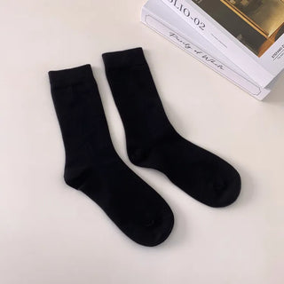 High-Elasticity Cotton Plain Basic Knee Socks Semi-Compression Stocking Socks