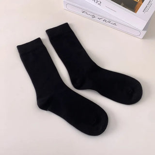 High-Elasticity Cotton Plain Basic Knee Socks Semi-Compression Stocking Socks