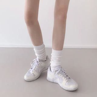 Slit Mood Shirred Pleated Warmer Socks Long Socks