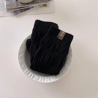 Slit Mood Shirred Pleated Warmer Socks Long Socks