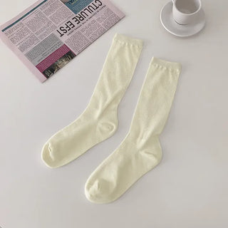 See-through Ribbed Long Summer Leg Warmer Socks