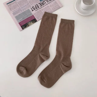 See-through Ribbed Long Summer Leg Warmer Socks