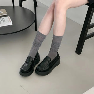 See-through Ribbed Long Summer Leg Warmer Socks