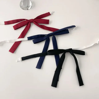 Ribbon String Tie, Preppy Look, School Uniform, Women's Tie, Bow Necktie,