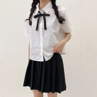 Ribbon String Tie, Preppy Look, School Uniform, Women's Tie, Bow Necktie,
