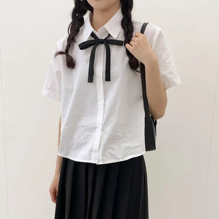 Ribbon String Tie, Preppy Look, School Uniform, Women's Tie, Bow Necktie,