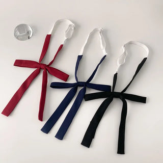 Ribbon String Tie, Preppy Look, School Uniform, Women's Tie, Bow Necktie,
