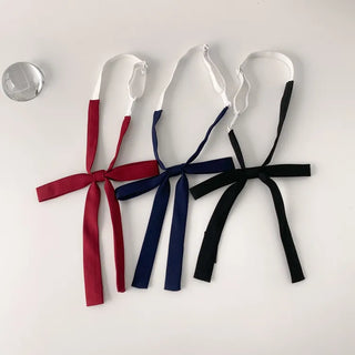 Ribbon String Tie, Preppy Look, School Uniform, Women's Tie, Bow Necktie,