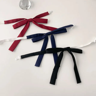 Ribbon String Tie, Preppy Look, School Uniform, Women's Tie, Bow Necktie,