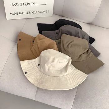 Side Button Anorak Hiking Bucket Hat