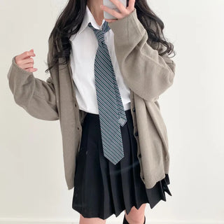 Teen Plaid Ribbon School Look Uniform Women's Ties Automatic Bow Ties Collection