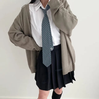 Teen Plaid Ribbon School Look Uniform Women's Ties Automatic Bow Ties Collection