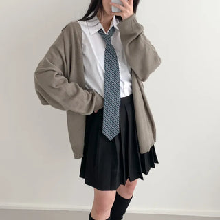 Teen Plaid Ribbon School Look Uniform Women's Ties Automatic Bow Ties Collection