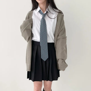 Teen Plaid Ribbon School Look Uniform Women's Ties Automatic Bow Ties Collection