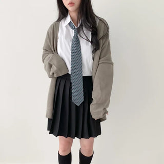 Teen Plaid Ribbon School Look Uniform Women's Ties Automatic Bow Ties Collection